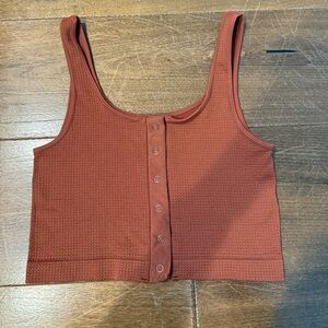 Aeropostale Rust Button-Down Tank Top